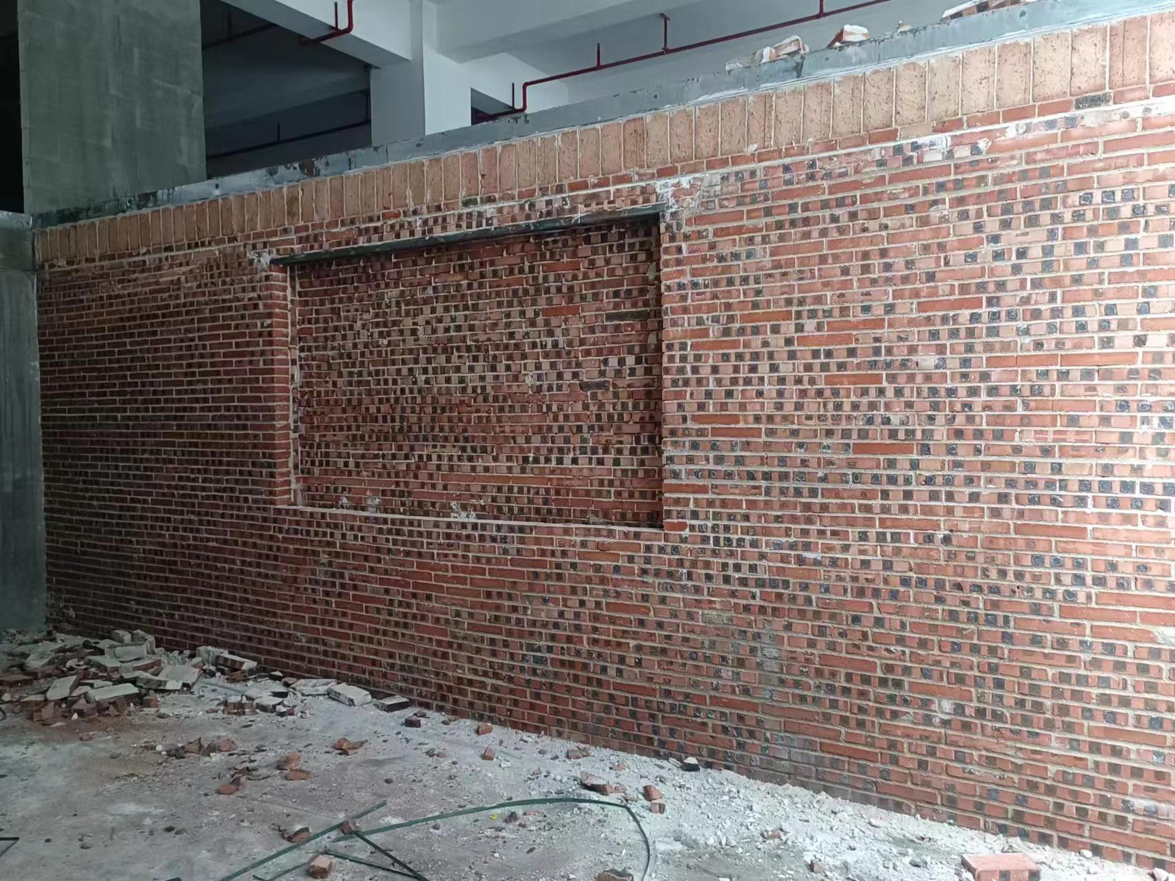 加气砖隔墙施工场景